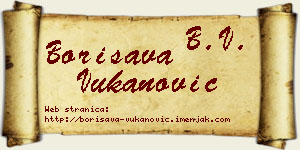 Borisava Vukanović vizit kartica